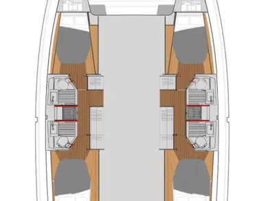 Fountaine Pajot Astrea 42 między profesjonalistami a osobami prywatnymi w Lefkáda