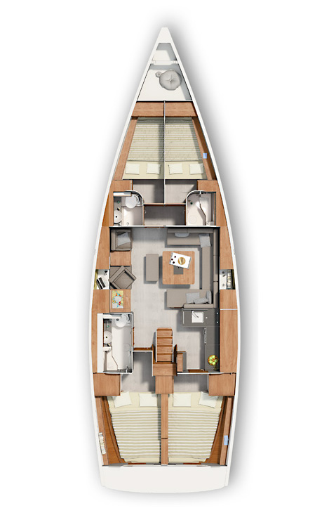 Wynajem Żaglowiec w Komolac - Hanse Hanse 455