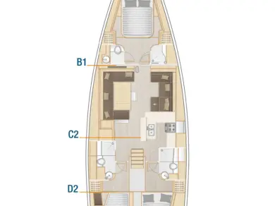 Wynajem łodzi Hanse Hanse 588 w Donji Seget na SamBoat 