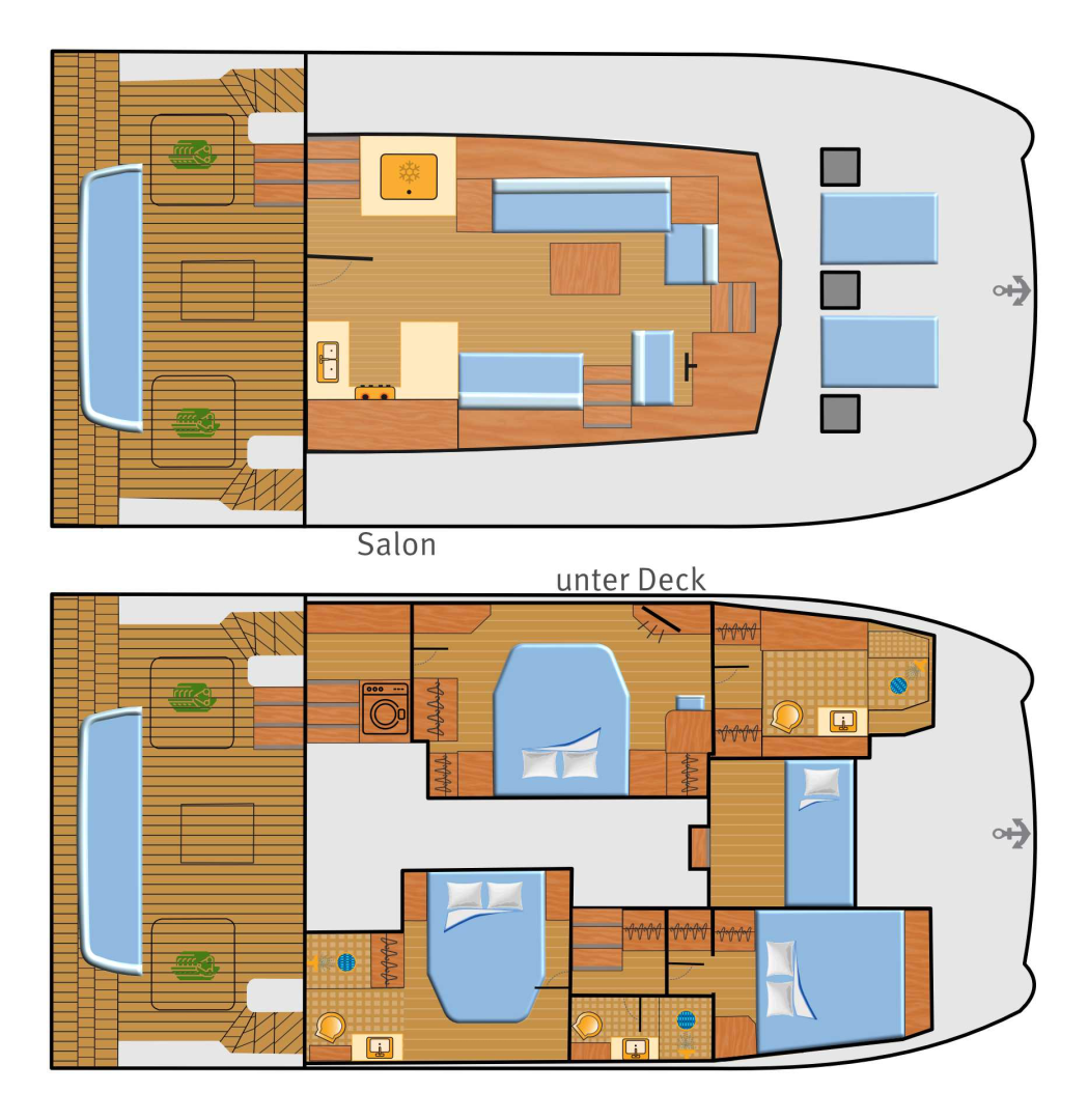 Wynajem Motorówka Fountaine Pajot z patentem 