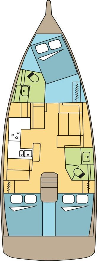 Jeanneau Sun Odyssey 410 między profesjonalistami a osobami prywatnymi w Nassau