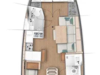 Jeanneau Sun Odyssey 440 między profesjonalistami a osobami prywatnymi w Rhodes (City)