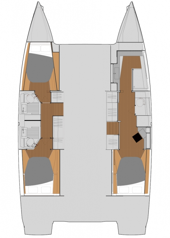 Fountaine Pajot Astrea 42 między profesjonalistami a osobami prywatnymi w Marsh Harbour