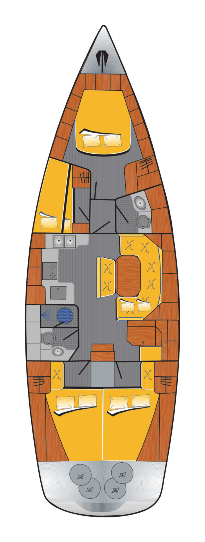 Bavaria Cruiser 46 między profesjonalistami a osobami prywatnymi w Heiligenhafen