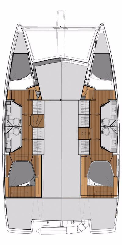 Wynajem Katamaran Fountaine Pajot z patentem 