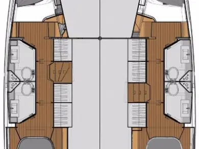 Wynajem Katamaran Fountaine Pajot z patentem 