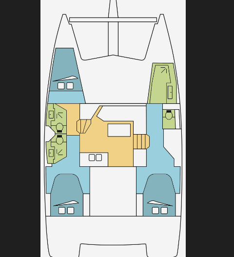 Wynajem Katamaran Fountaine Pajot z patentem 