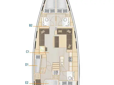 Wynajmij Hanse Hanse 548 w Donji Seget