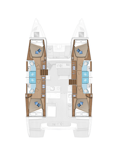 Lagoon Lagoon 46 między profesjonalistami a osobami prywatnymi w Lefkáda