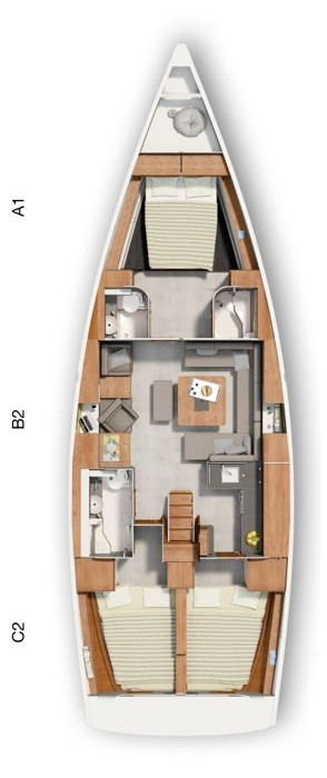 Wynajem Żaglowiec w Biograd na Moru - Hanse Hanse 455
