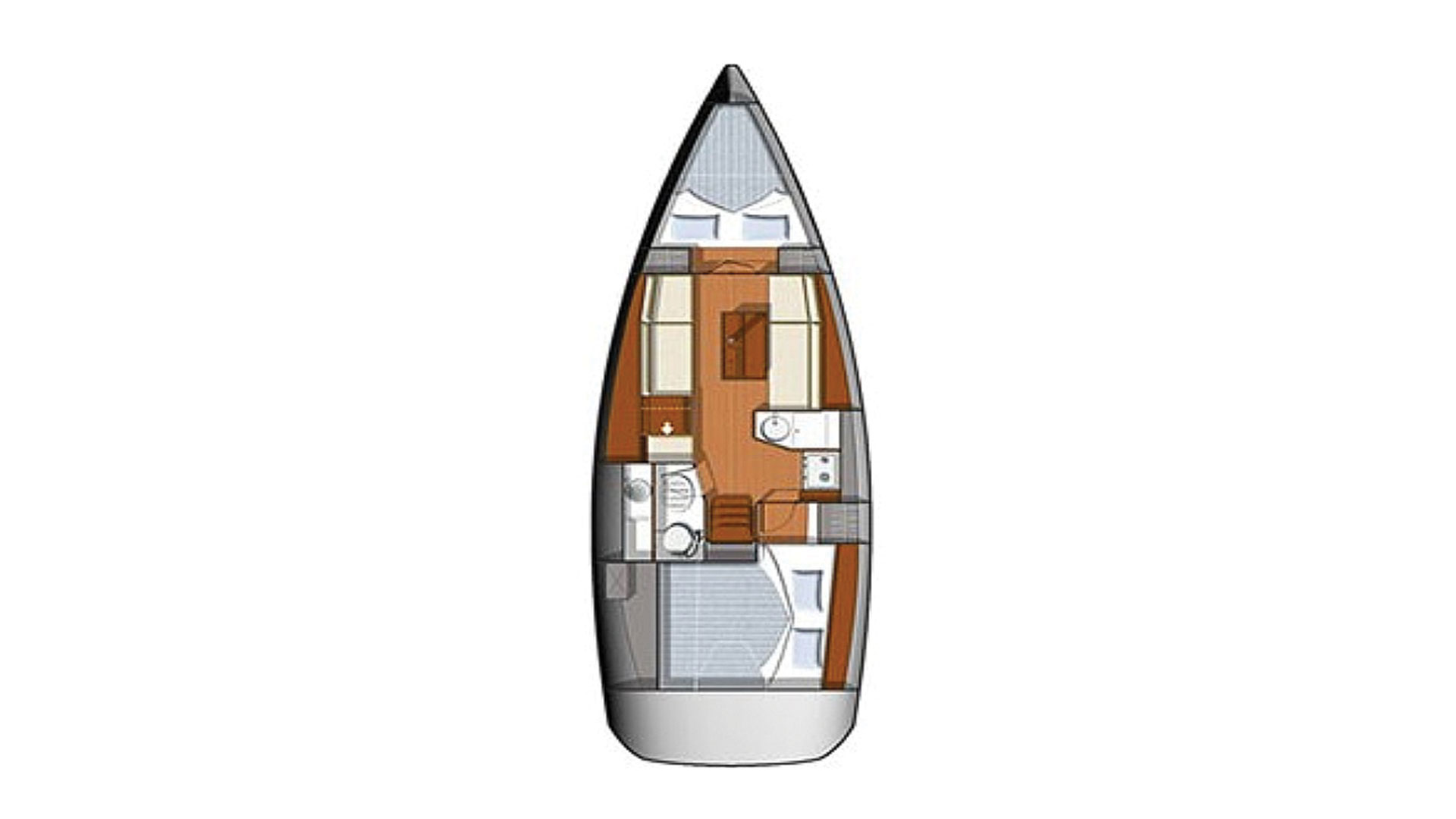 Jeanneau Sun Odyssey 33i między profesjonalistami a osobami prywatnymi w Gouvia
