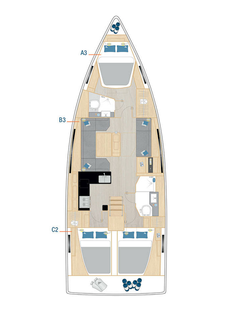 Wynajem w Komolac- Hanse Hanse 410 na SamBoat