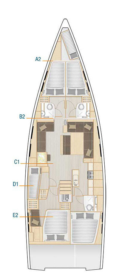 Wynajmij Hanse Hanse 548 w Kaštela