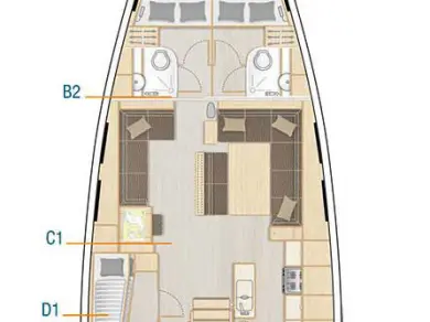 Wynajmij Hanse Hanse 548 w Kaštela