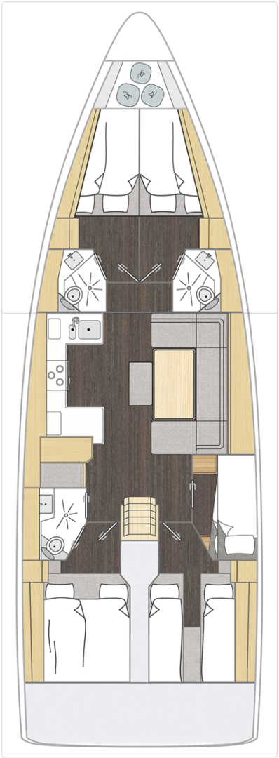 Wynajem łodzi Sibenik tanio Bavaria C46