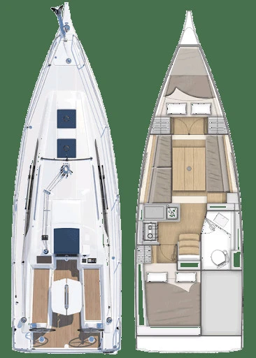 Wynajem Żaglowiec w Ajaccio - Bénéteau Oceanis 30.1