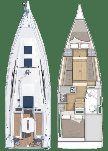 Wynajem Żaglowiec w Ajaccio - Bénéteau Oceanis 30.1