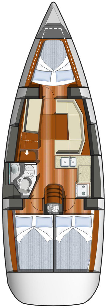 Jeanneau Sun Odyssey 36i między profesjonalistami a osobami prywatnymi w Deme of Volos