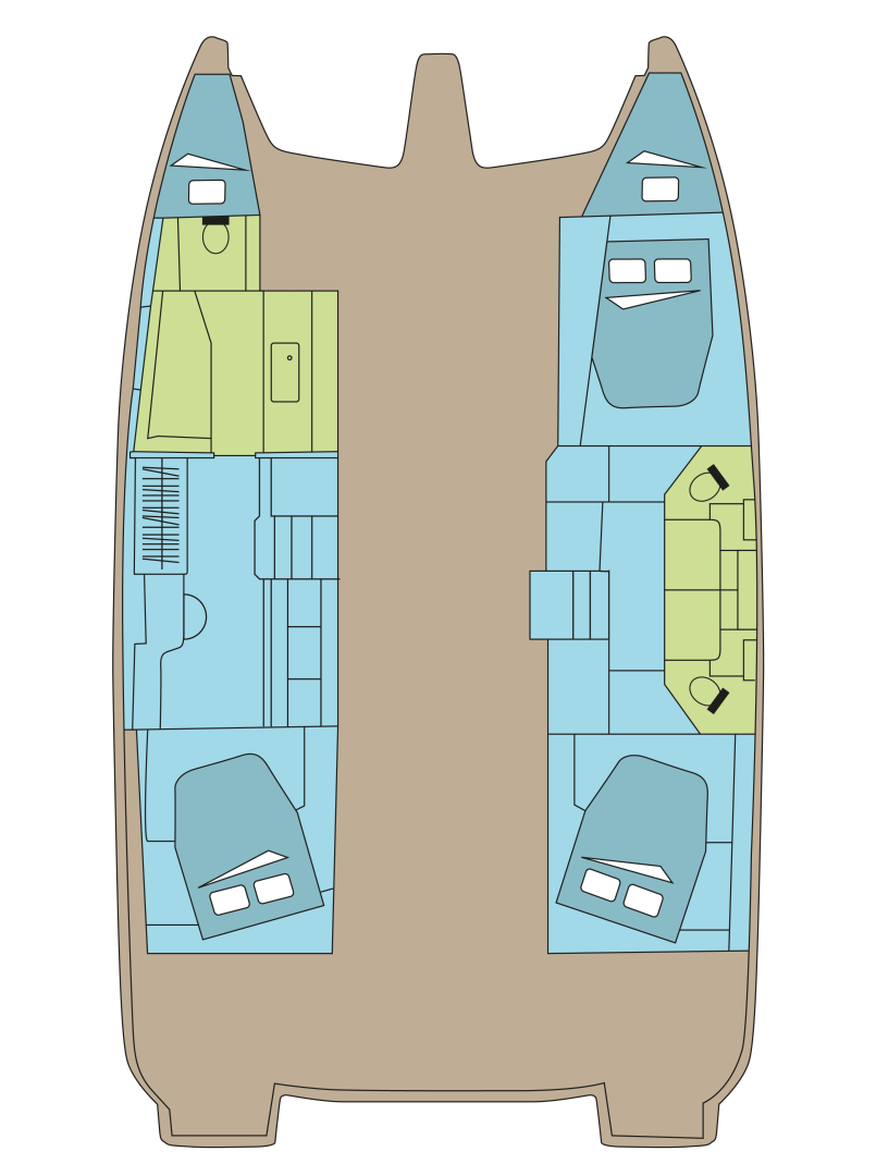Wynajem Katamaran w Nassau - Fountaine Pajot Fountaine Pajot FP 44 Maestro - 3 + 2 cab.