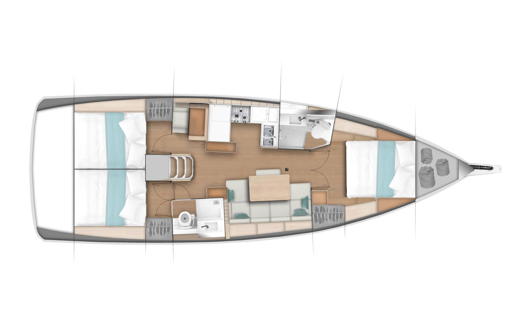 Jeanneau Sun Odyssey 440 między profesjonalistami a osobami prywatnymi w Punat