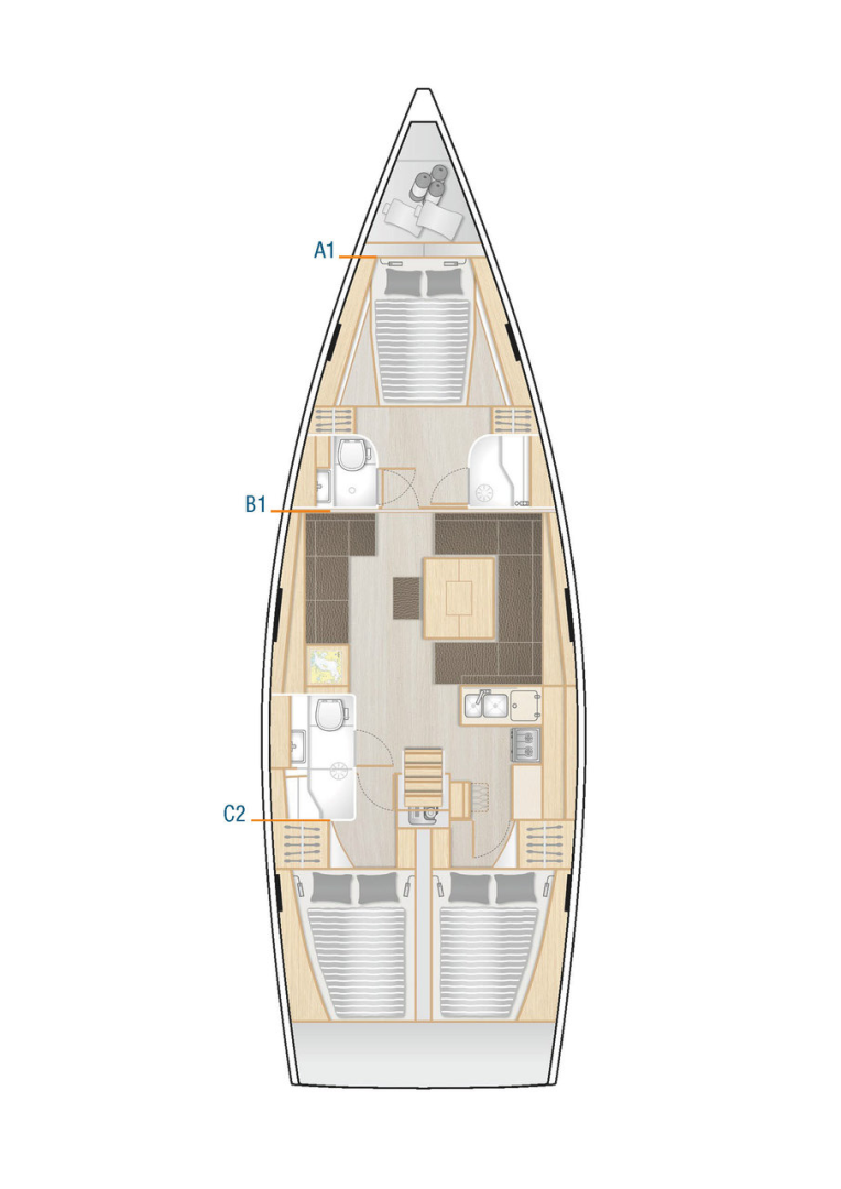 Wynajem Żaglowiec w Kaštela - Hanse Hanse 458