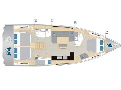 Wynajem łodzi Hanse Hanse 460 w Kaštela na SamBoat 