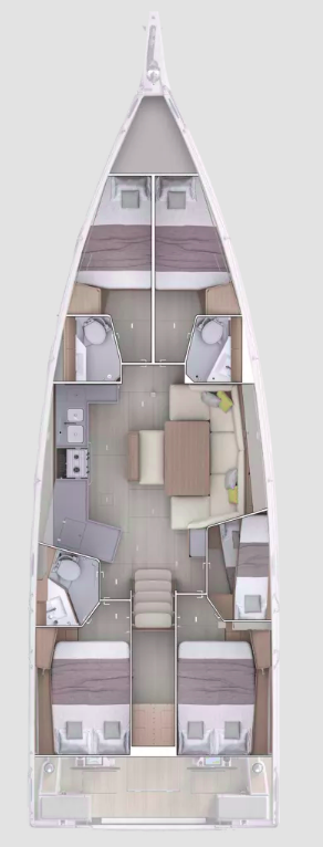 Wynajem łodzi Split tanio Oceanis 47 - 5 cab.
