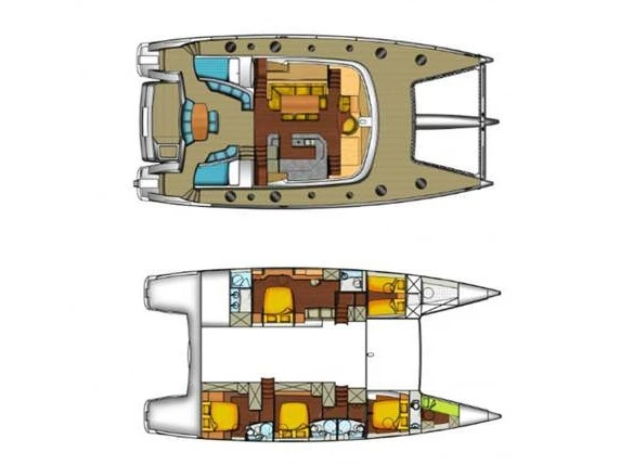 Wynajem Katamaran Fountaine Pajot z patentem 