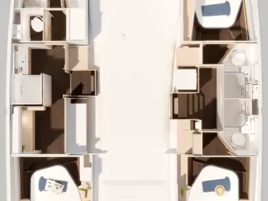 Wynajem Katamaran Fountaine Pajot z patentem 