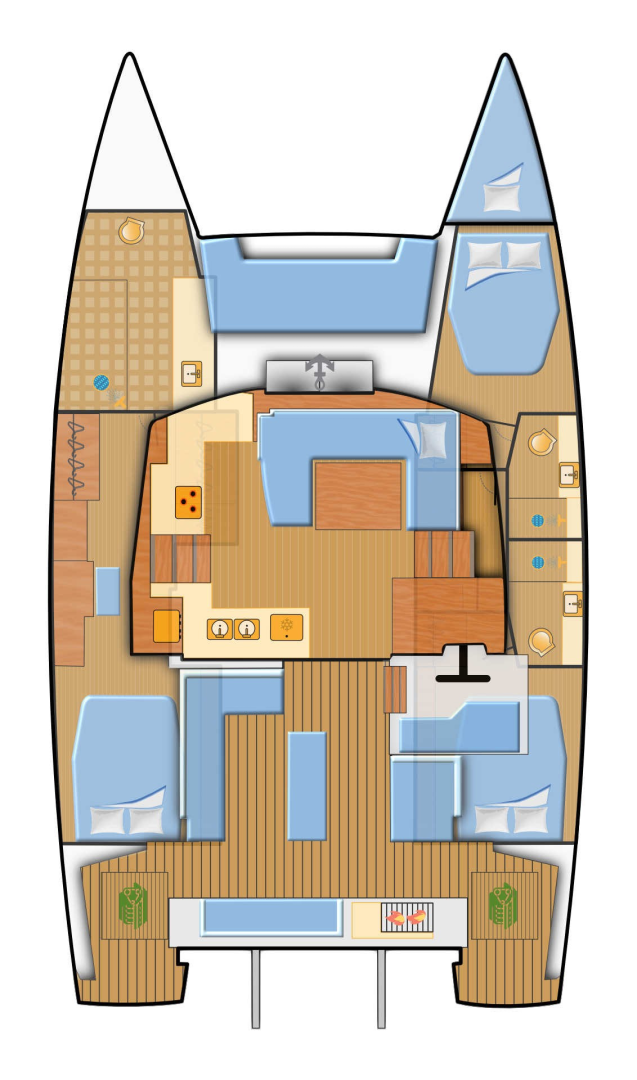 Wynajmij Fountaine Pajot Elba 45 w Biograd na Moru