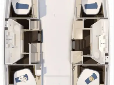 Fountaine Pajot Fountaine Pajot FP 41 Quatuor 2 między profesjonalistami a osobami prywatnymi w Saint-Mandrier-sur-Mer