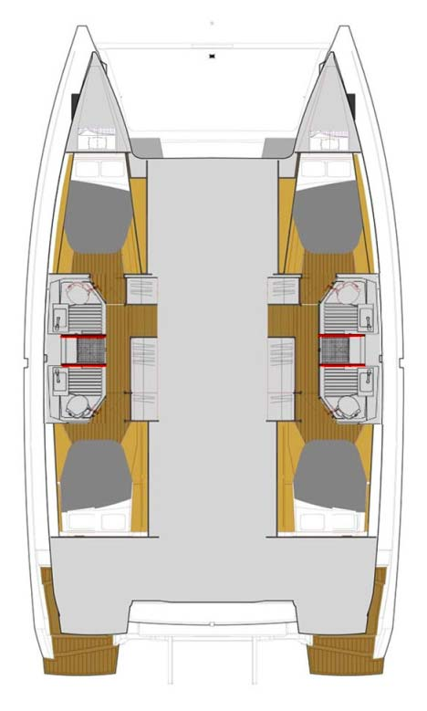 Wynajem Katamaran Fountaine Pajot z patentem 