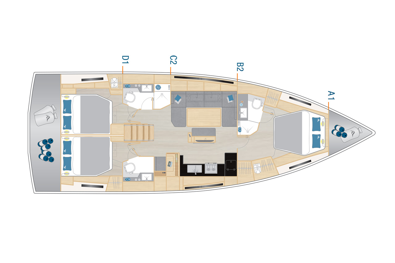 Wynajem łodzi Hanse Hanse 460 w Kaštela na SamBoat 