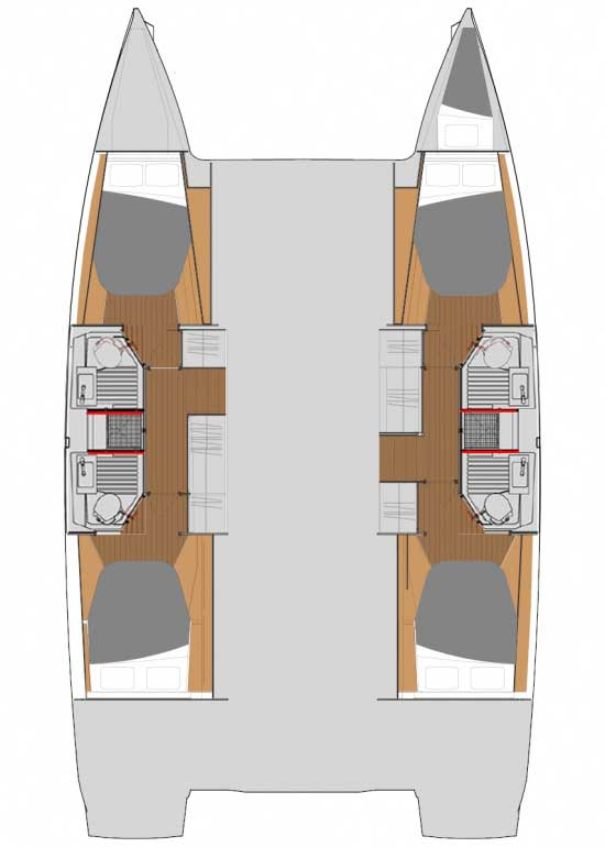 Wynajem Katamaran Fountaine Pajot z patentem 