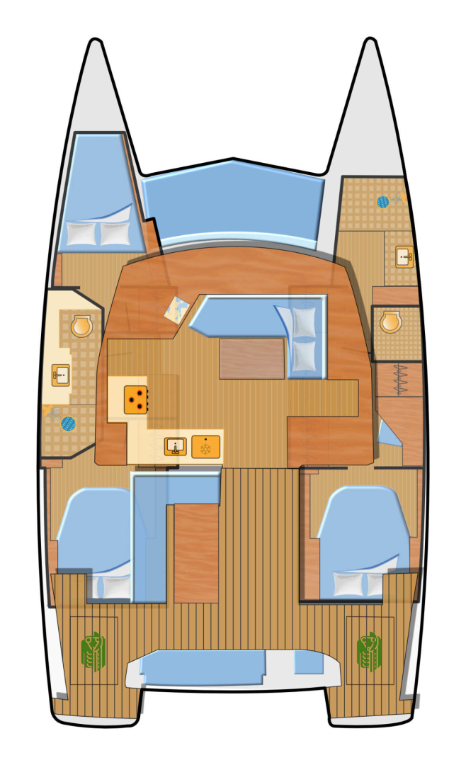 Wynajem Katamaran Fountaine Pajot z patentem 
