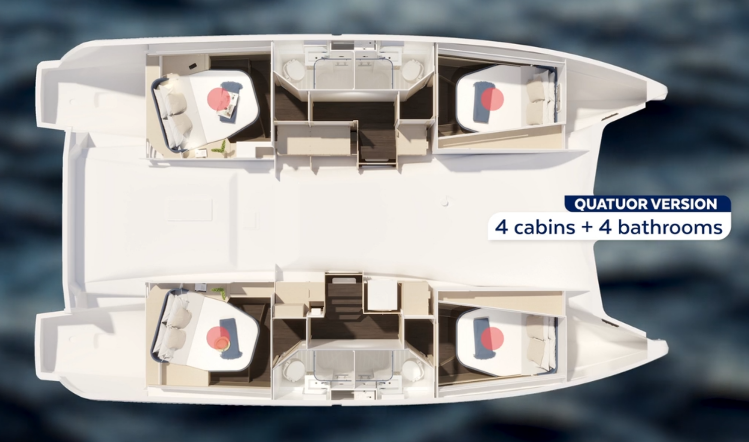 Wynajmij Fountaine Pajot Fountaine Pajot FP 44 Quatuor - 4 cab. w Parham Town