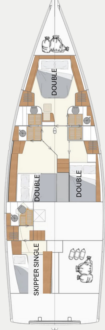 Wynajem łodzi Hanse Moody 54 DS w Gouvia na SamBoat 