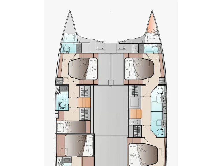 Fountaine Pajot FP 48 między profesjonalistami a osobami prywatnymi w Castellammare di Stabia